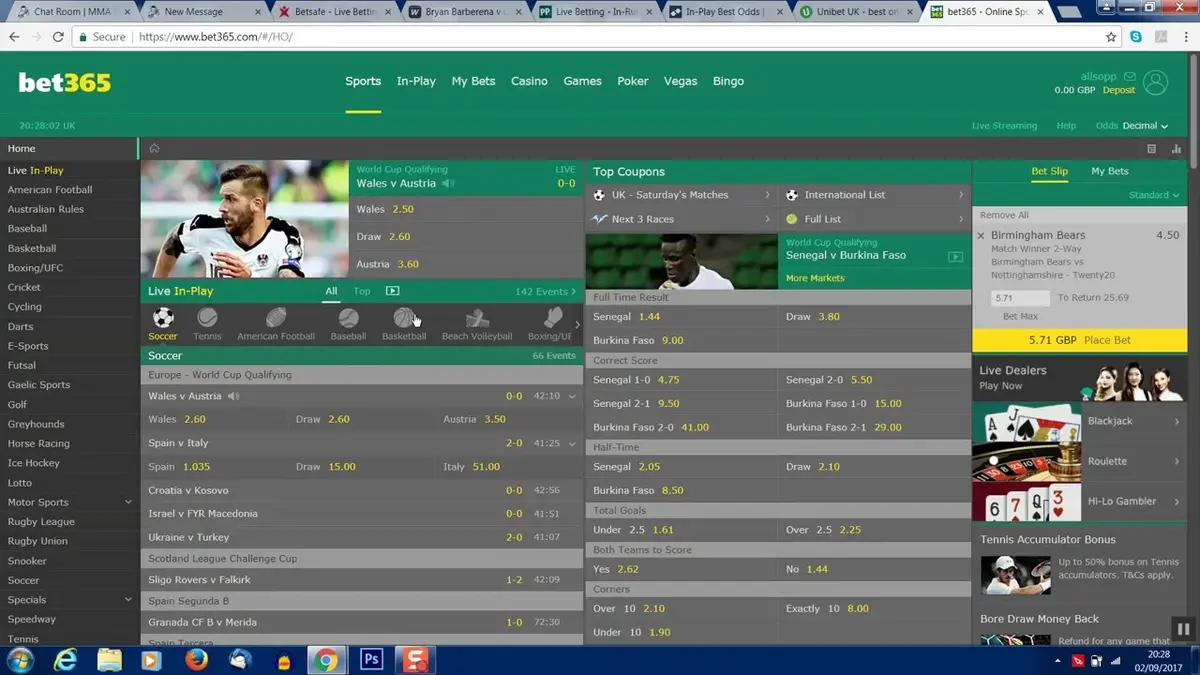 Bet365 Képernyőkép 1